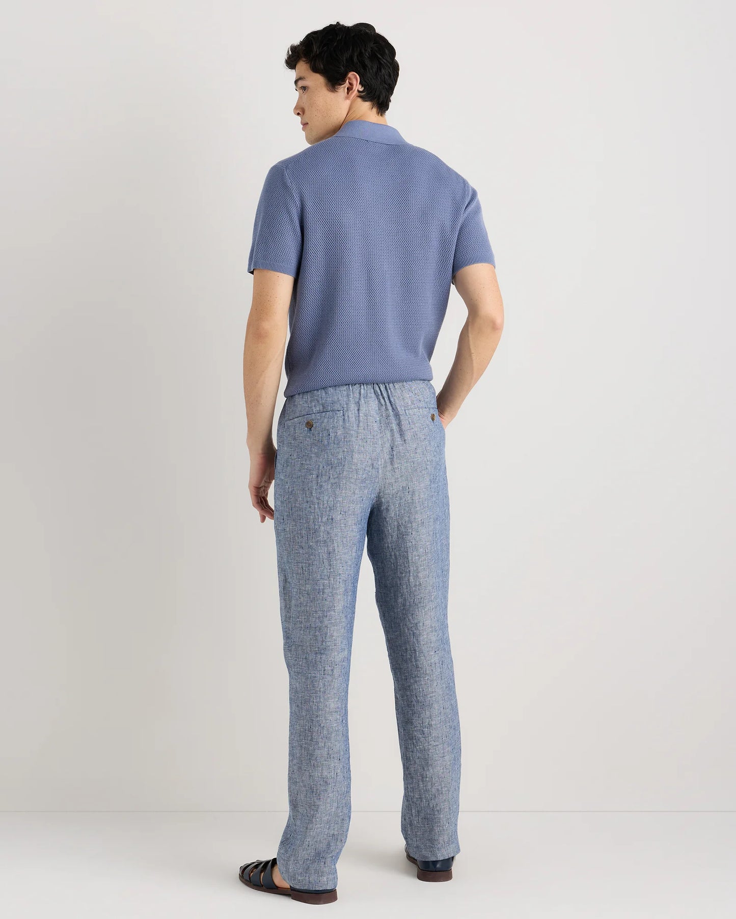 100% European Linen Pants - S / Bayberry Olive