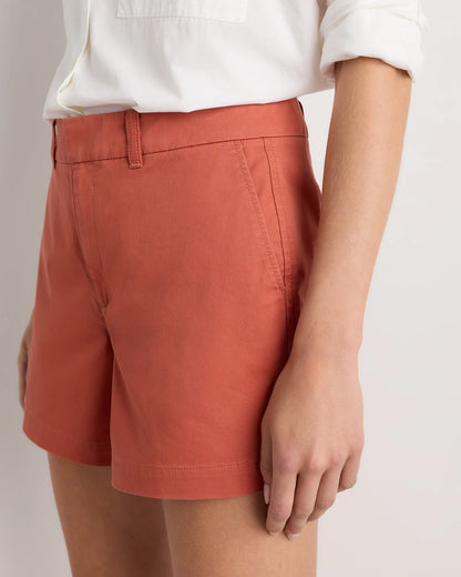 Organic Stretch Cotton Chino Shorts - 0 / Shell Pink