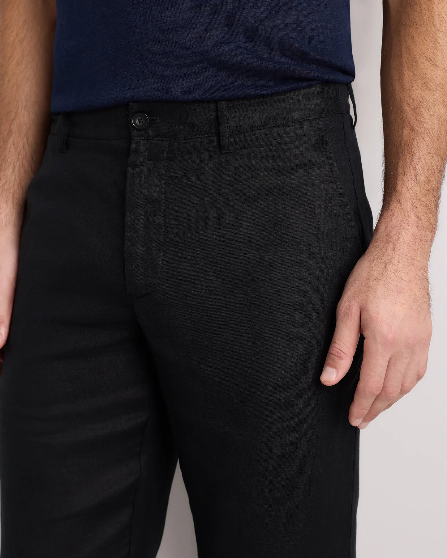 100% European Linen Trousers - 30X30 / Chambray Blue