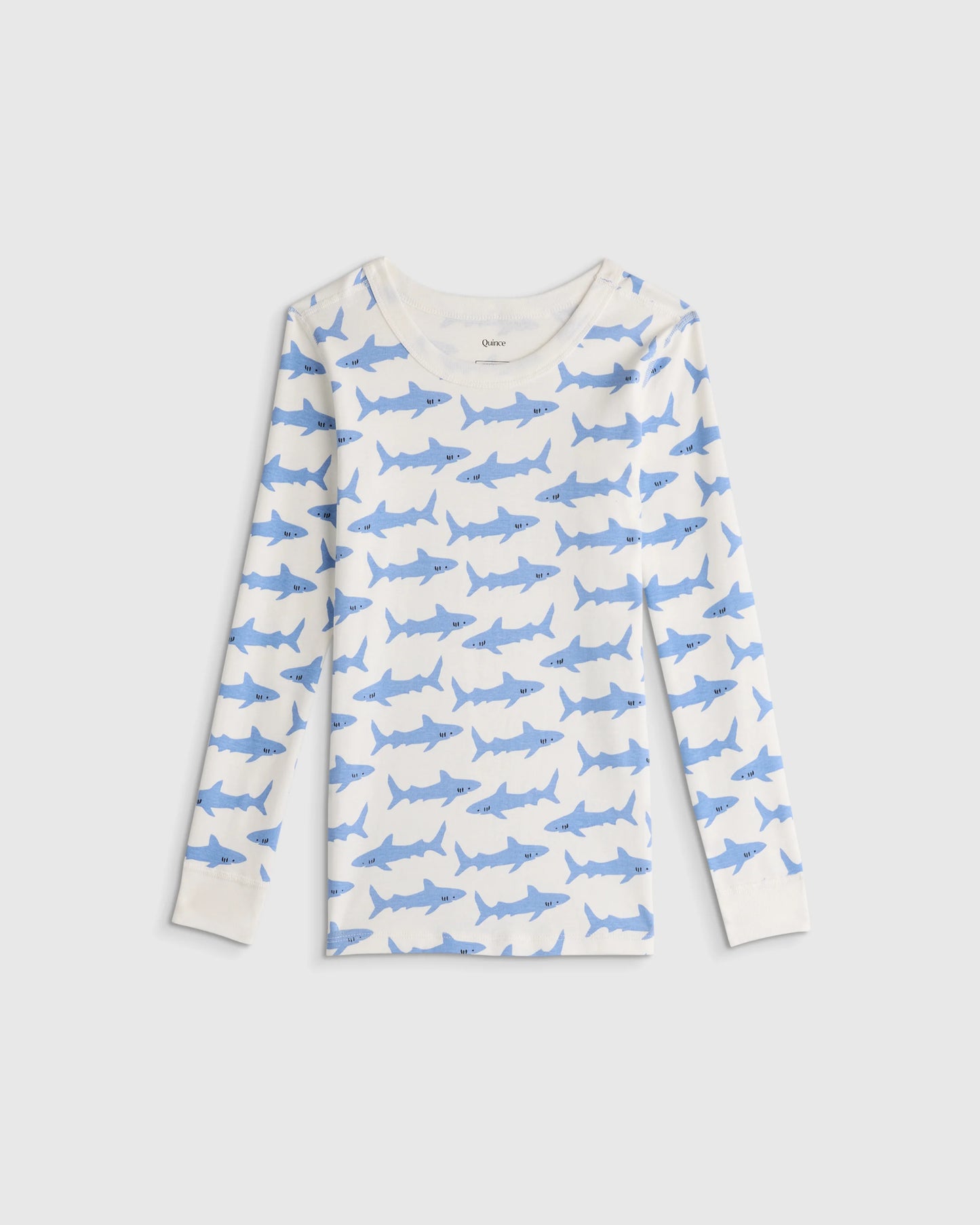 100% Organic Cotton Long Sleeve and Pant Pajama Set - 6 / Navy Stripe
