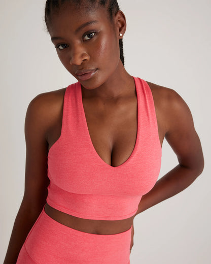 Ultra-Soft V-Neck Cropped Tank - XS / Heather Navy