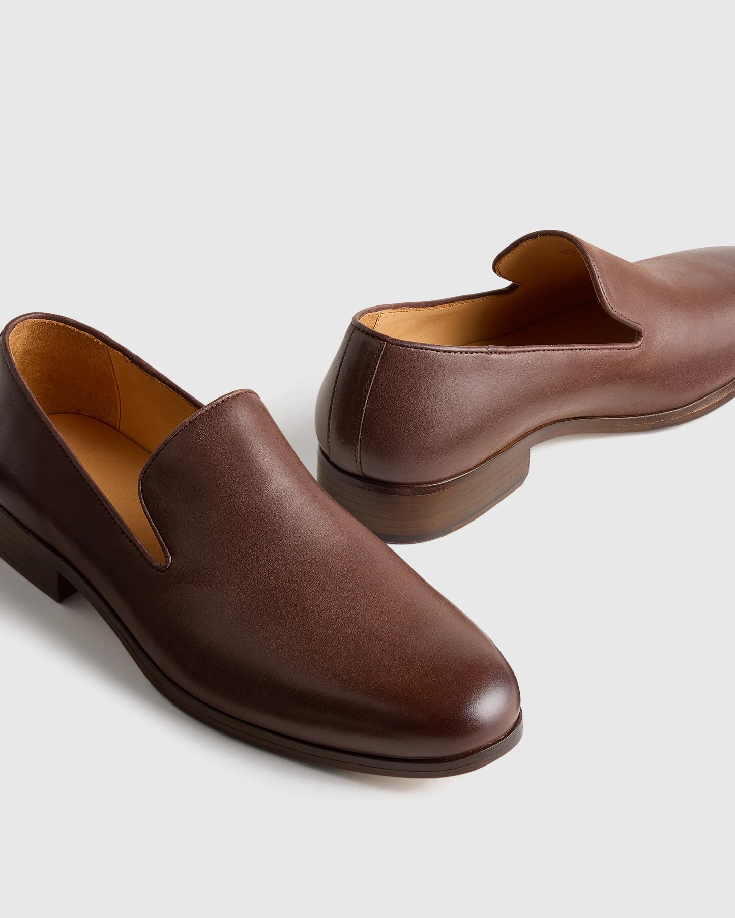 Crafted Leather Slip-On Loafer - 7 / Caramel