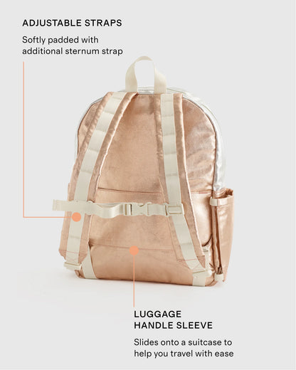Recycled Double Pocket Backpack - One Size / Rainbow Clouds