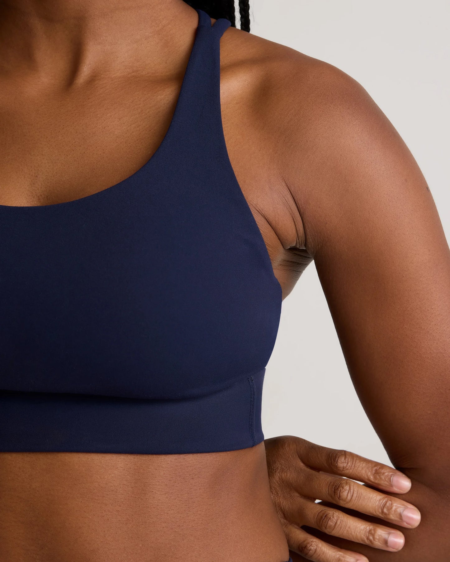 Power-Up Long Line Strappy Sports Bra - XS / Classic White