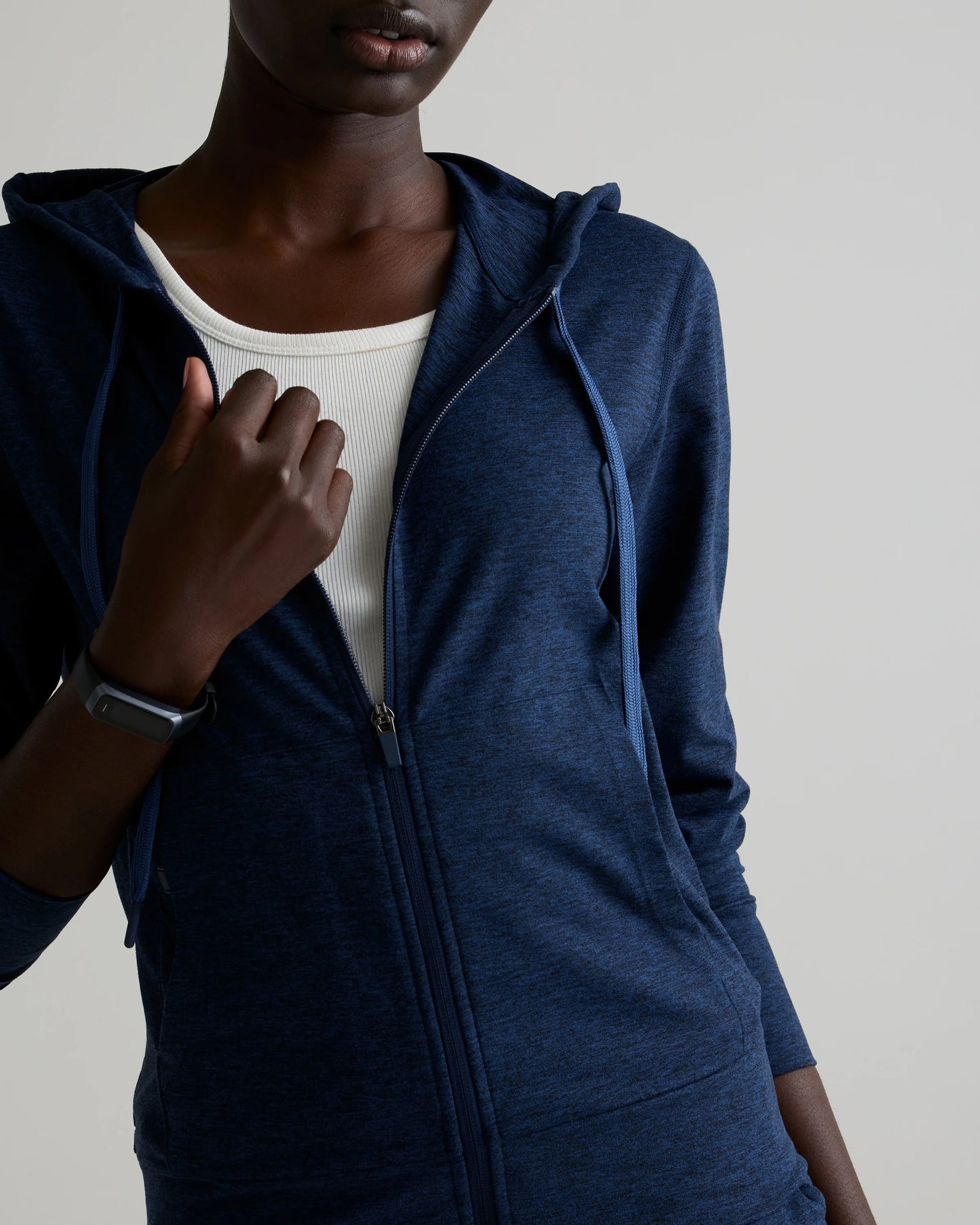 Flowknit Full-Zip Hoodie - XS / Heather Deep Navy