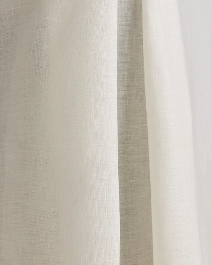European Linen Bed Skirt - Twin / White