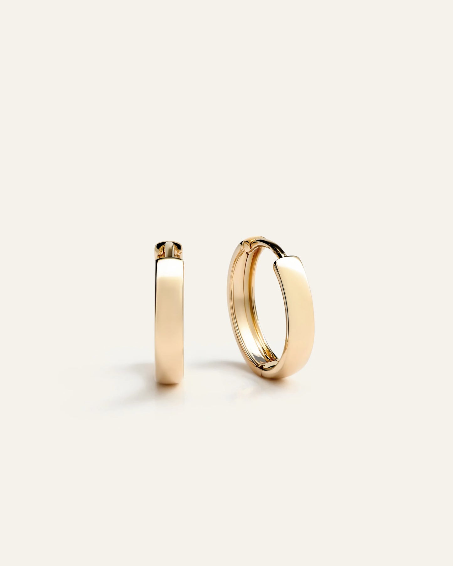 14K Gold Bold Hoops - One Size / Yellow Gold