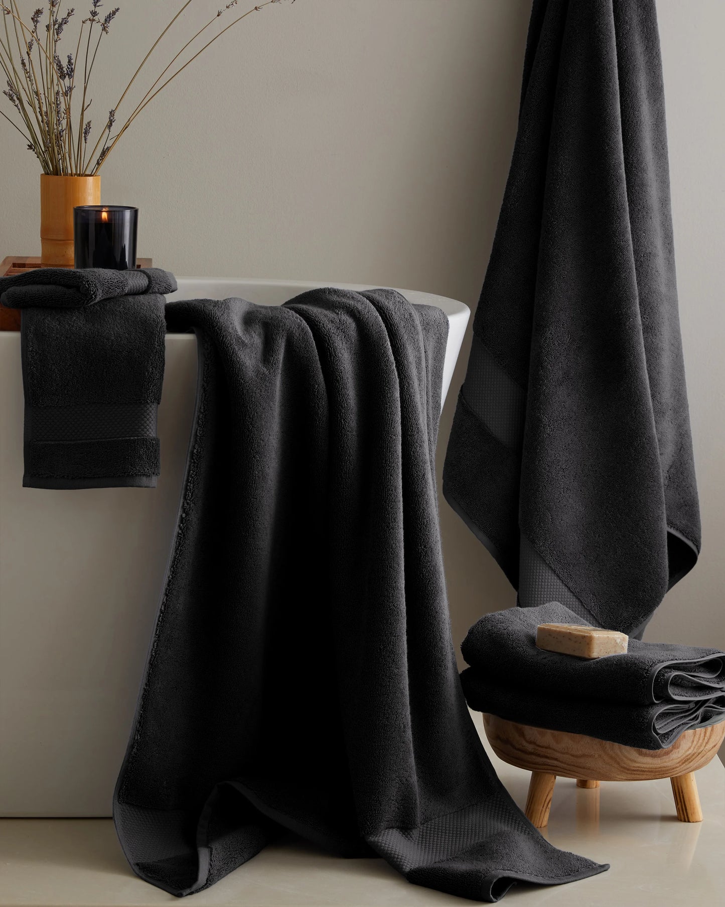 Turkish Ultra Plush Bath Towel Bundle - One Size / Mineral