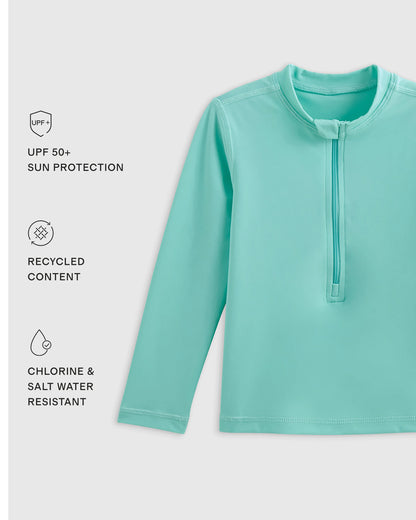 Long Sleeve Zip-Up Rash Guard - 0-3M / Yellow