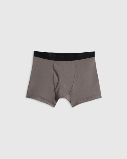 Boys Organic Cotton Boxer Brief 5-Pack - 6 / Solid Neutral Multi Pack