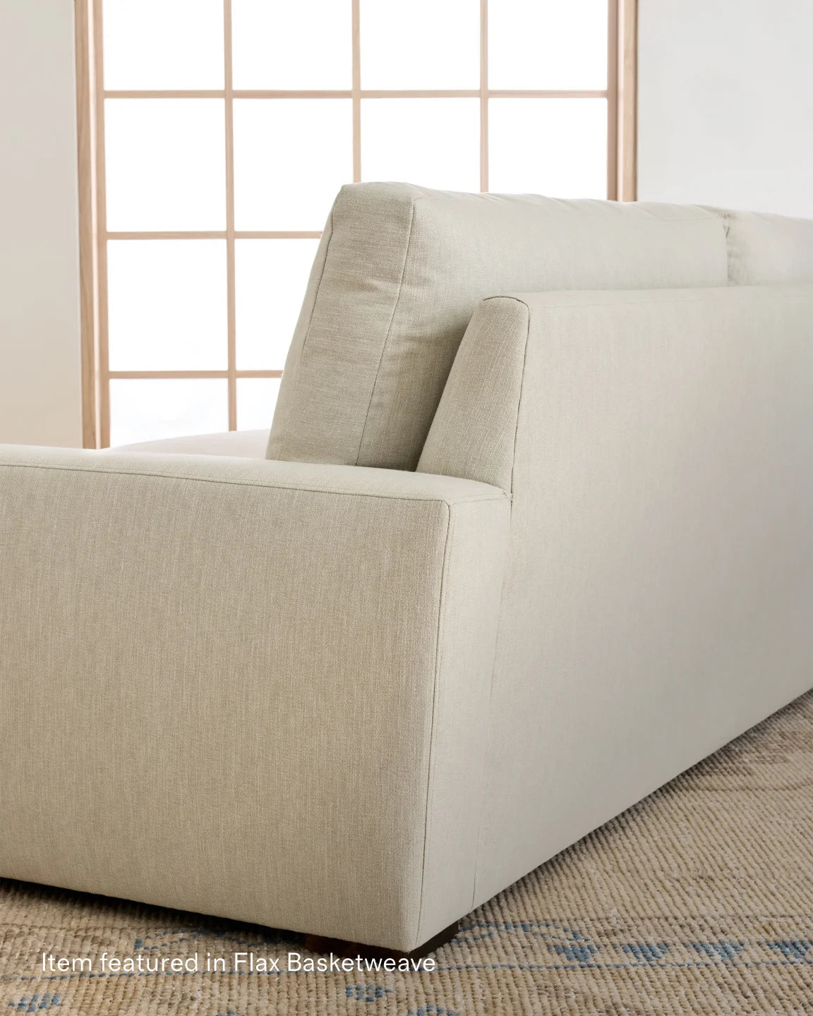 Stillman L Sectional in Performance Basketweave - 116x116 / Flax