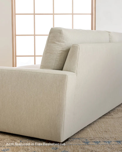 Stillman L Sectional in Performance Basketweave - 116x116 / Flax