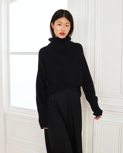 Baby Alpaca-Wool Turtleneck - XS / Light Grey