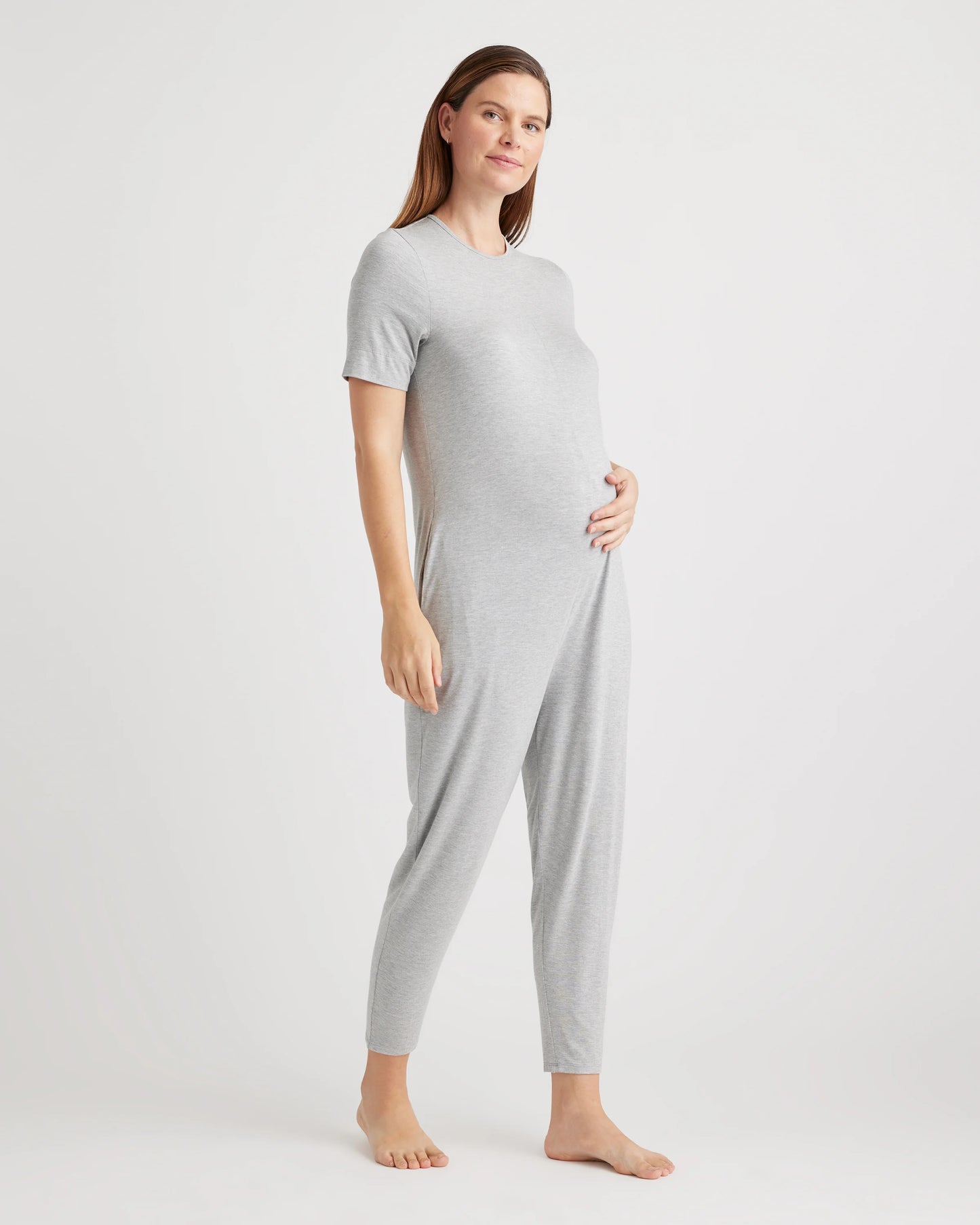 Bamboo Jersey Maternity Everyday Jumpsuit - XS / Deep Navy