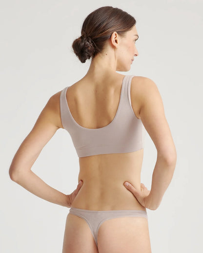 Organic Cotton Tank Bralette (2-pack) - XS / Mink