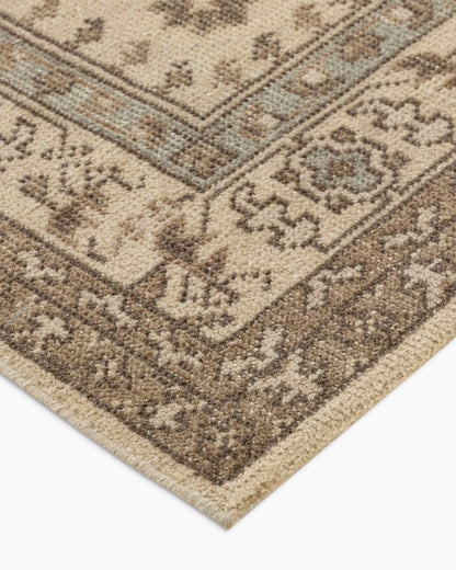 Pierce Hand-Knotted Wool Rug - 5' x 8' / Beige Multi