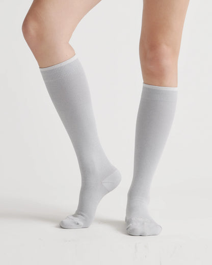 Recycled Maternity Compression Socks 3-Pack - L / White/Black/Grey
