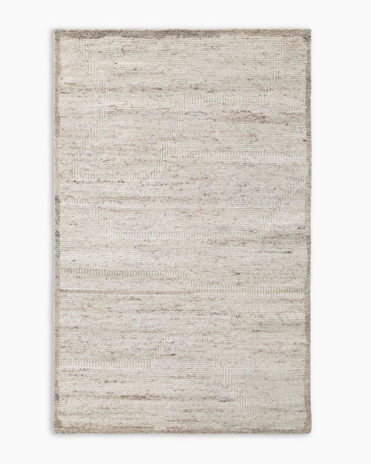 Wynona Hand-Knotted Wool Rug - 5' x 7'6" / Beige