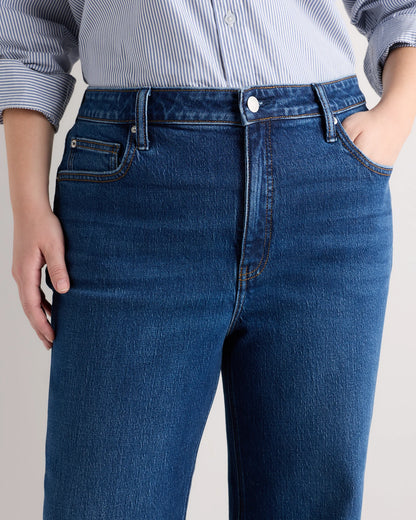 Bella Stretch Relaxed Straight Jeans - 33 / Atlantic Blue