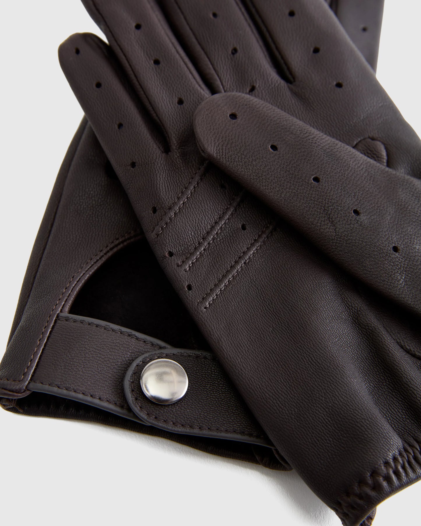 Italian Leather Driving Gloves - XS / Black