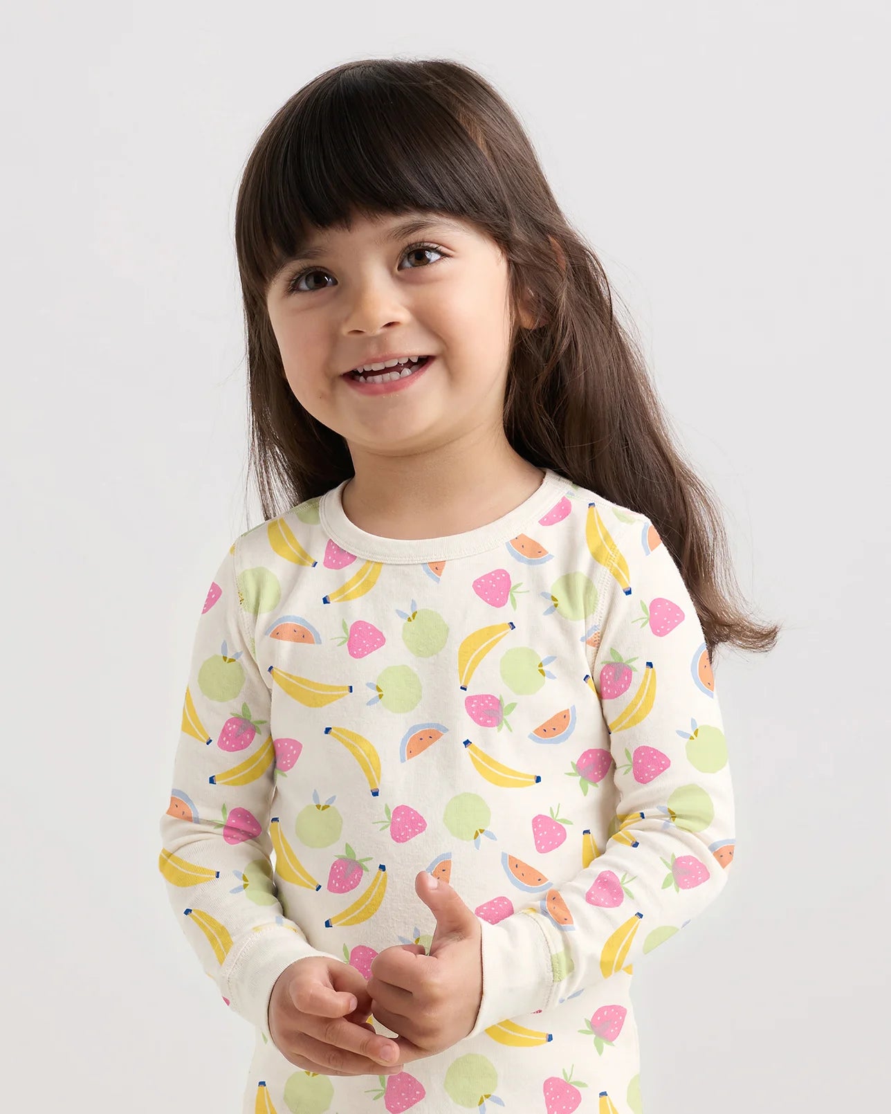 100% Organic Cotton Long Sleeve and Pant Pajama Set - 2T / Navy Stripe