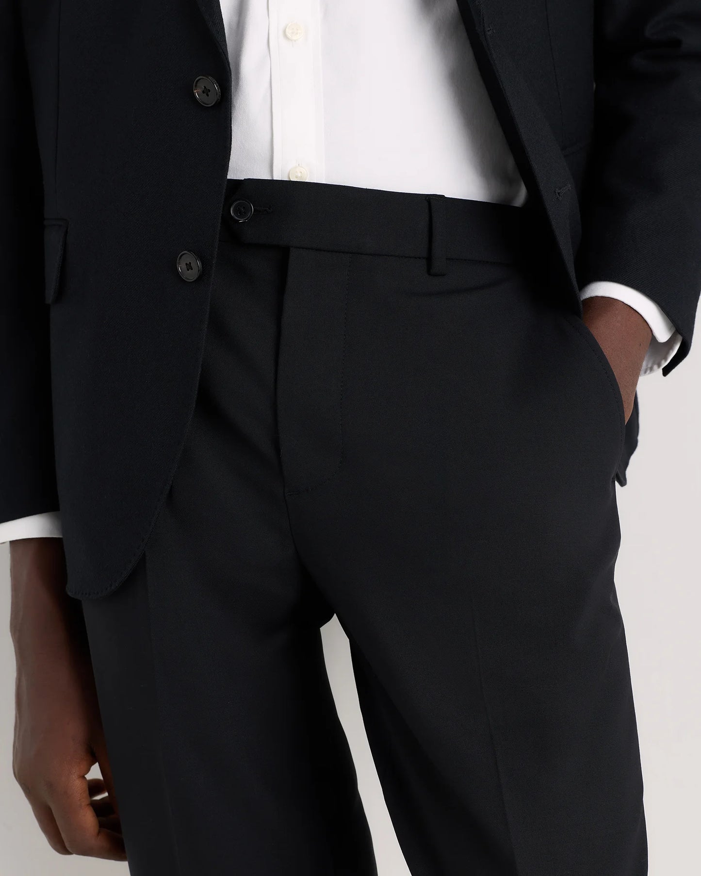 Stretch Wool Dress Pants - Straight - 30X30 / Black