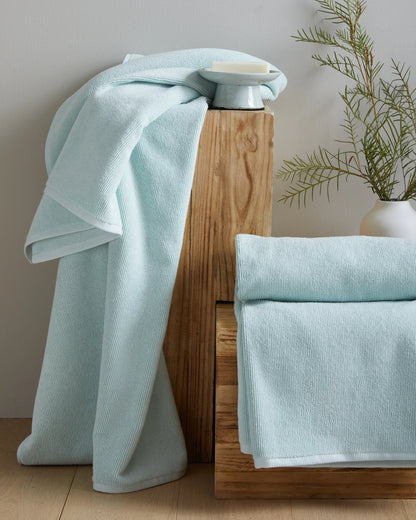 Turkish Ribbed Quick Dry Bath Sheet Bundle - One Size / Mineral