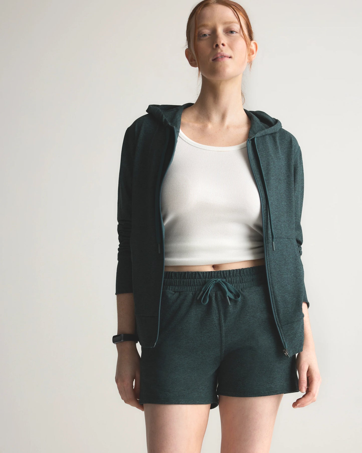 Flowknit Mid-Rise Shorts - XS / Heather Deep Navy