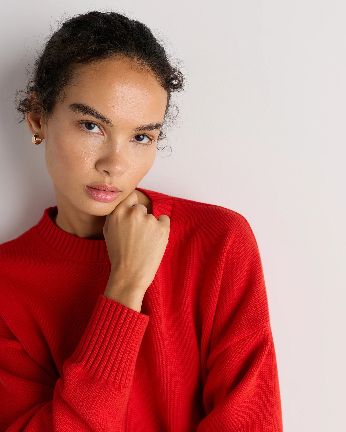 100% Organic Cotton Boyfriend Crew Sweater - XS / Buerre Yellow