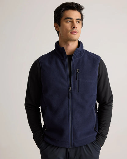 Polar Fleece Full-Zip Vest - S / Gravel