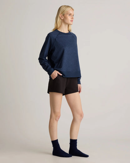 Flowknit Pullover Crew - XS / Heather Deep Navy