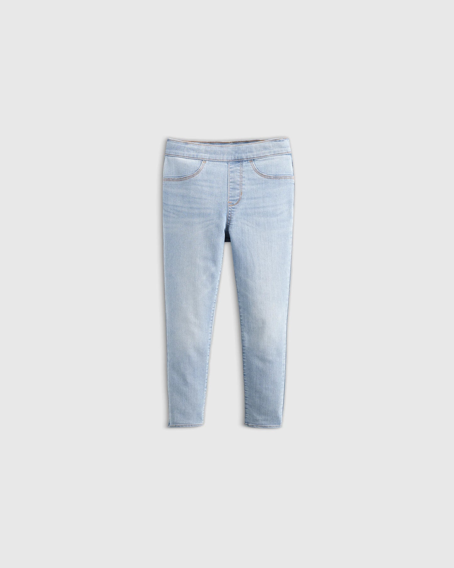 Girls EcoStretch Pull On Jeggings - 9-12M / Light Wash
