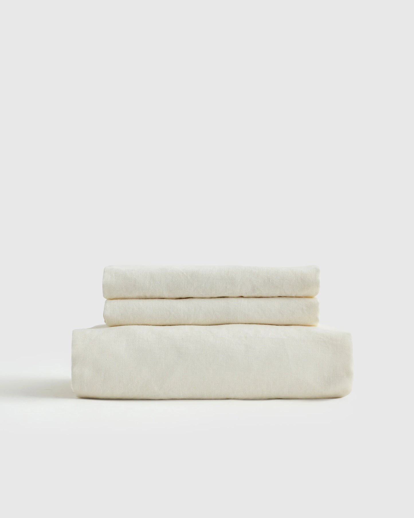 European Linen Fitted Sheet Set - Twin / Peach