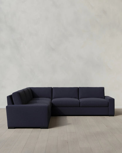Stillman L Sectional in Performance Basketweave - 116x116 / Flax