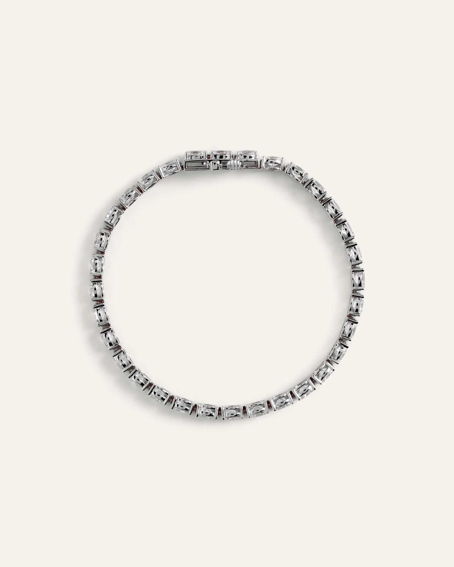 14K Gold Lab Grown Diamond East-West Oval Tennis Bracelet - 10ctw - 6.5" / Yellow Gold
