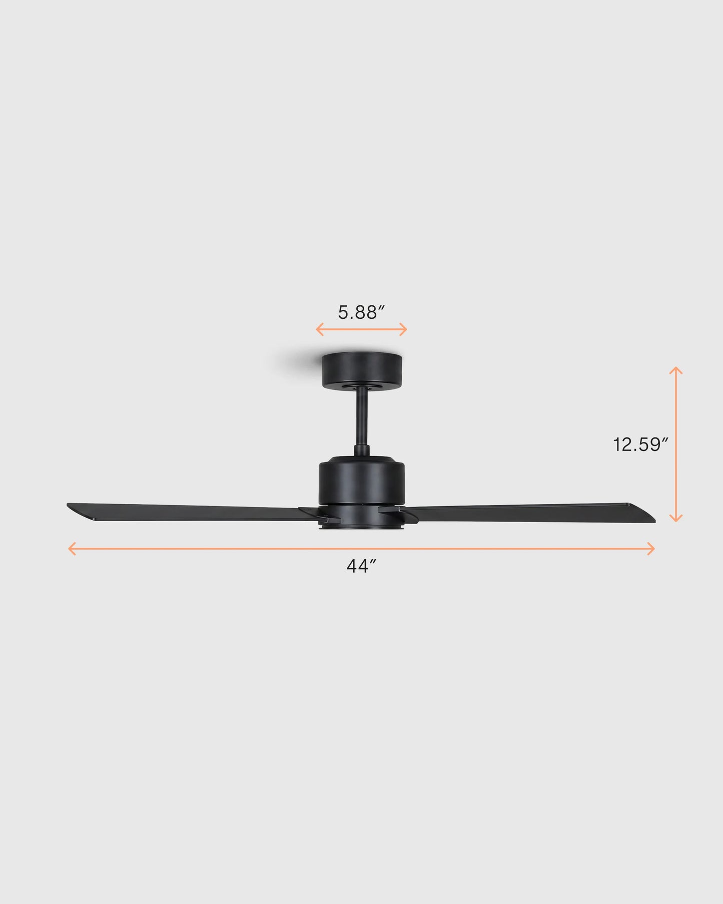 Minimalist Wood Blade Ceiling Fan - 44" / White