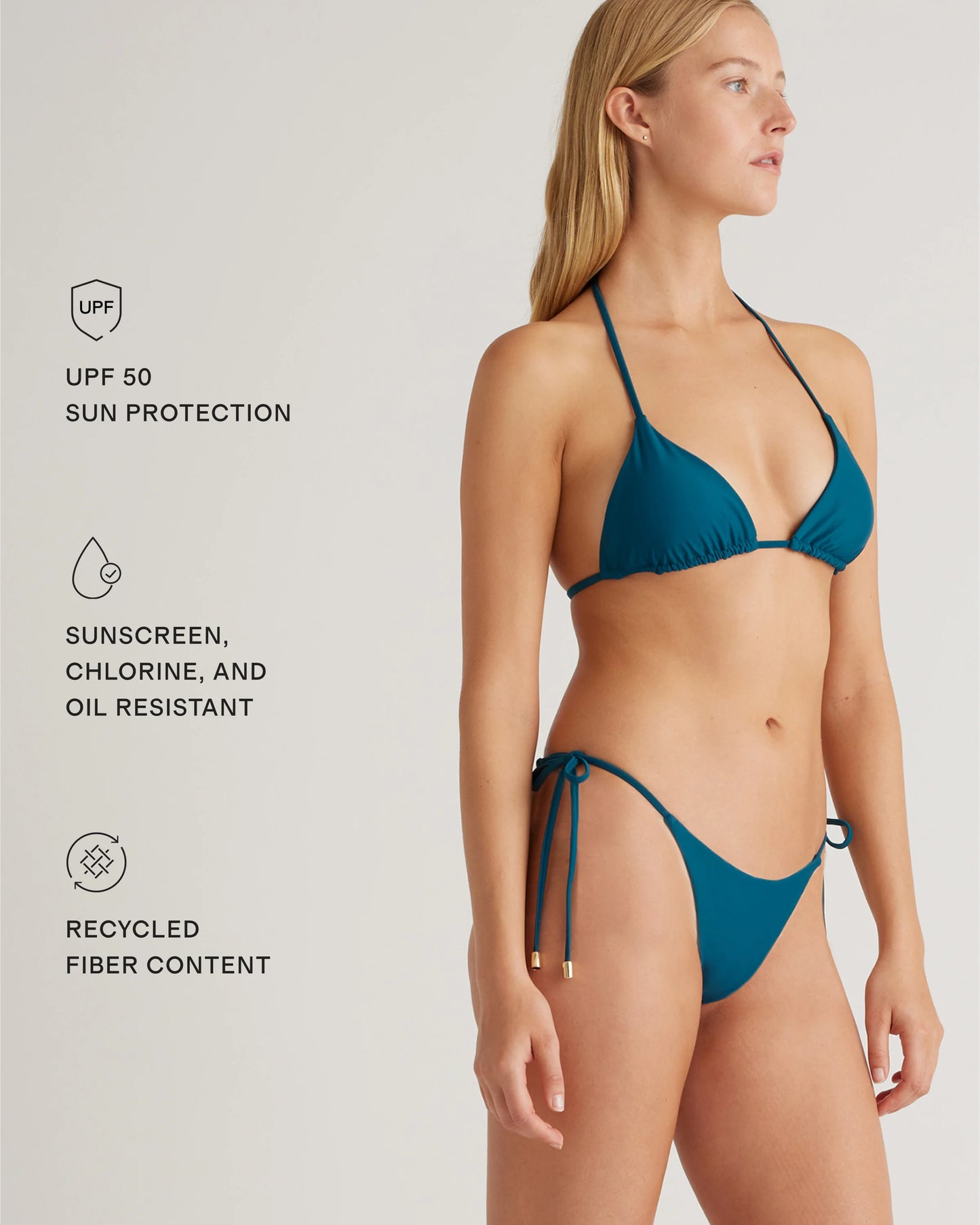 Italian Adjustable Side-Tie Bikini Bottom - XS / Electric Blue Floral