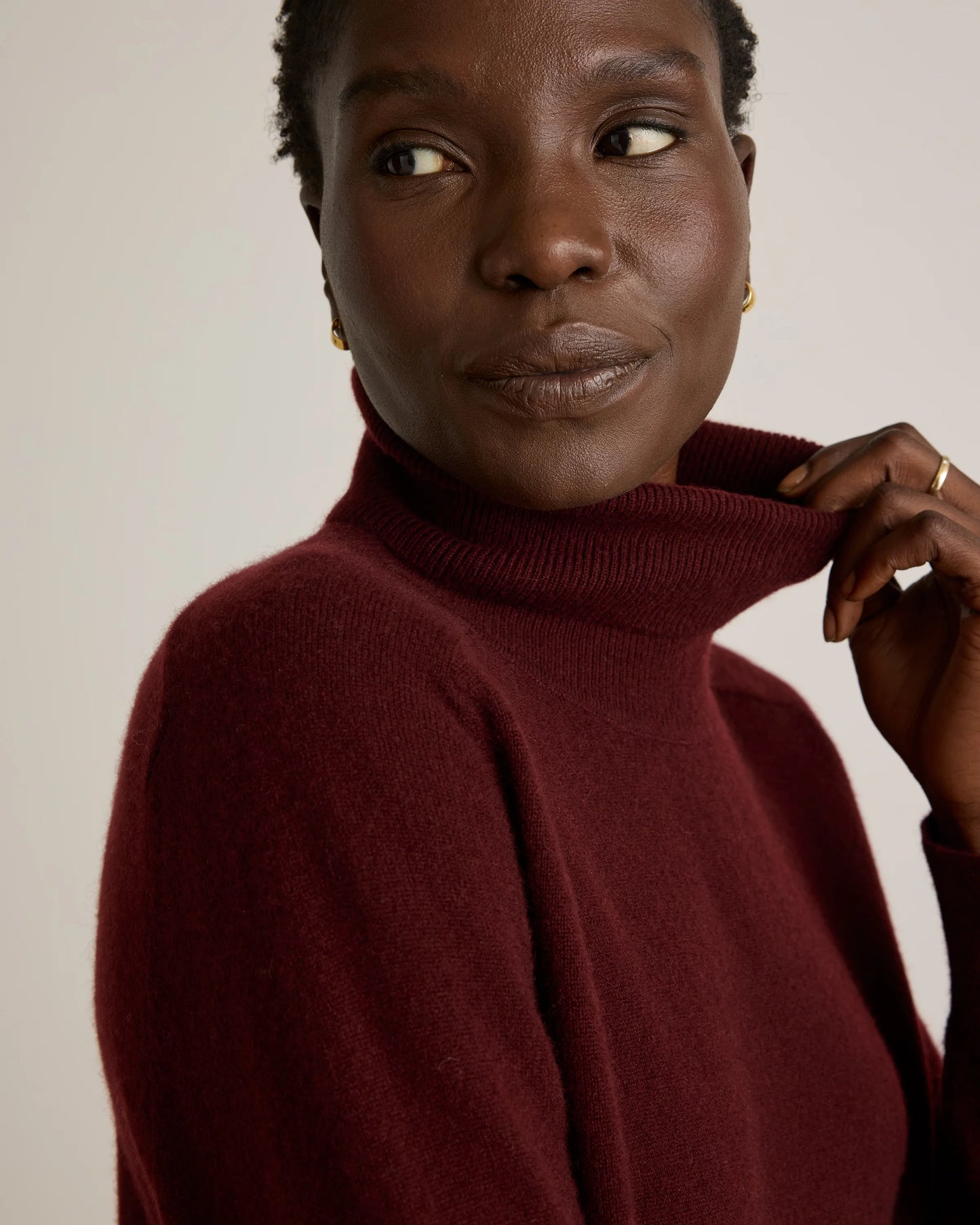 Mongolian Cashmere Turtleneck Sweater - XS / Heather Grey