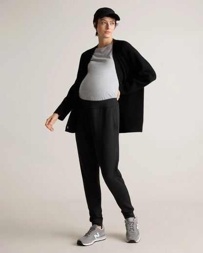 SuperSoft Fleece Maternity Joggers - XS / Off-White
