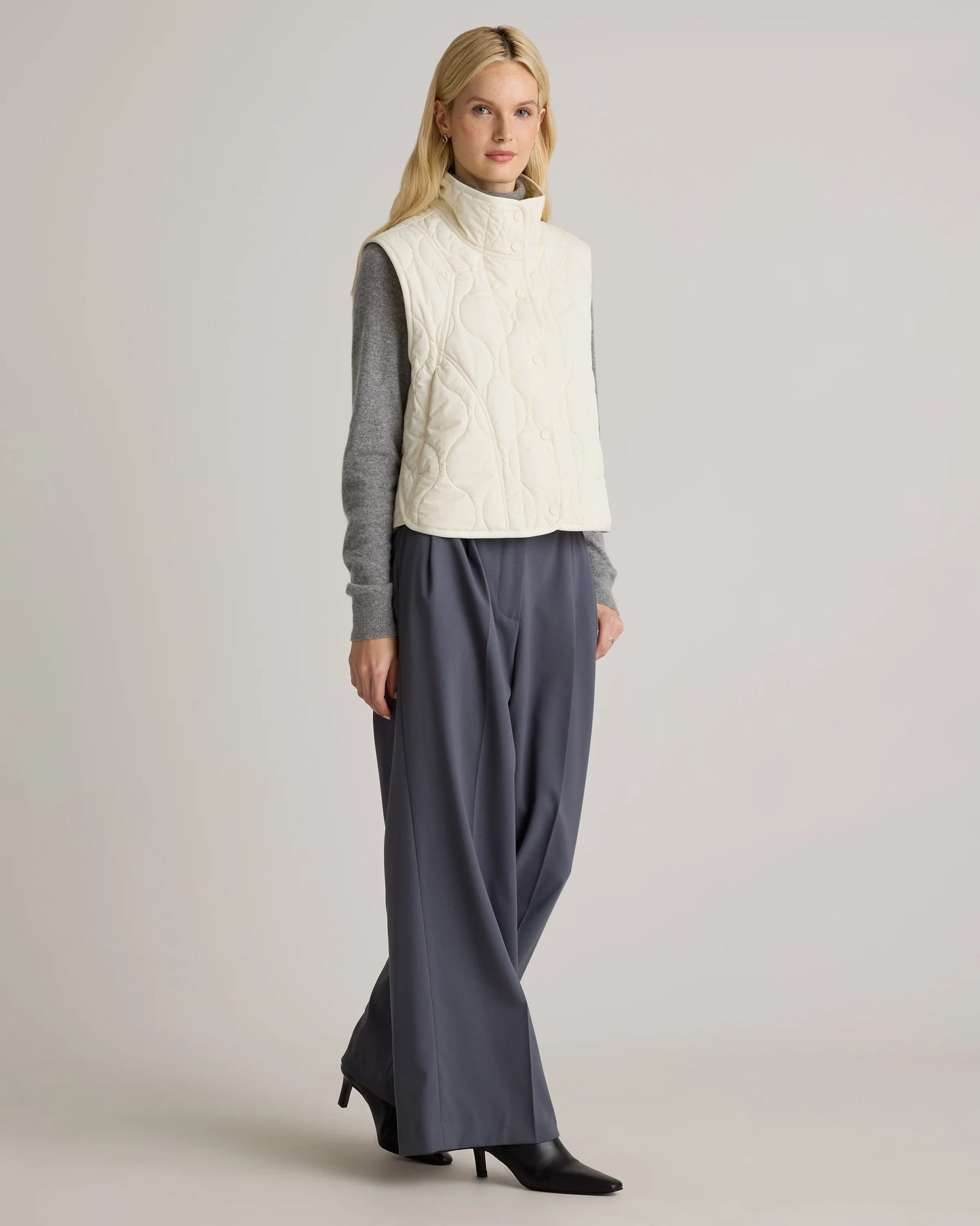 Featherless Quilted Puffer Vest - XS / Verdant Pine