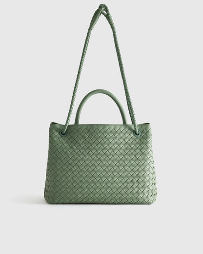 Romy Handwoven Satchel - One Size / Cognac