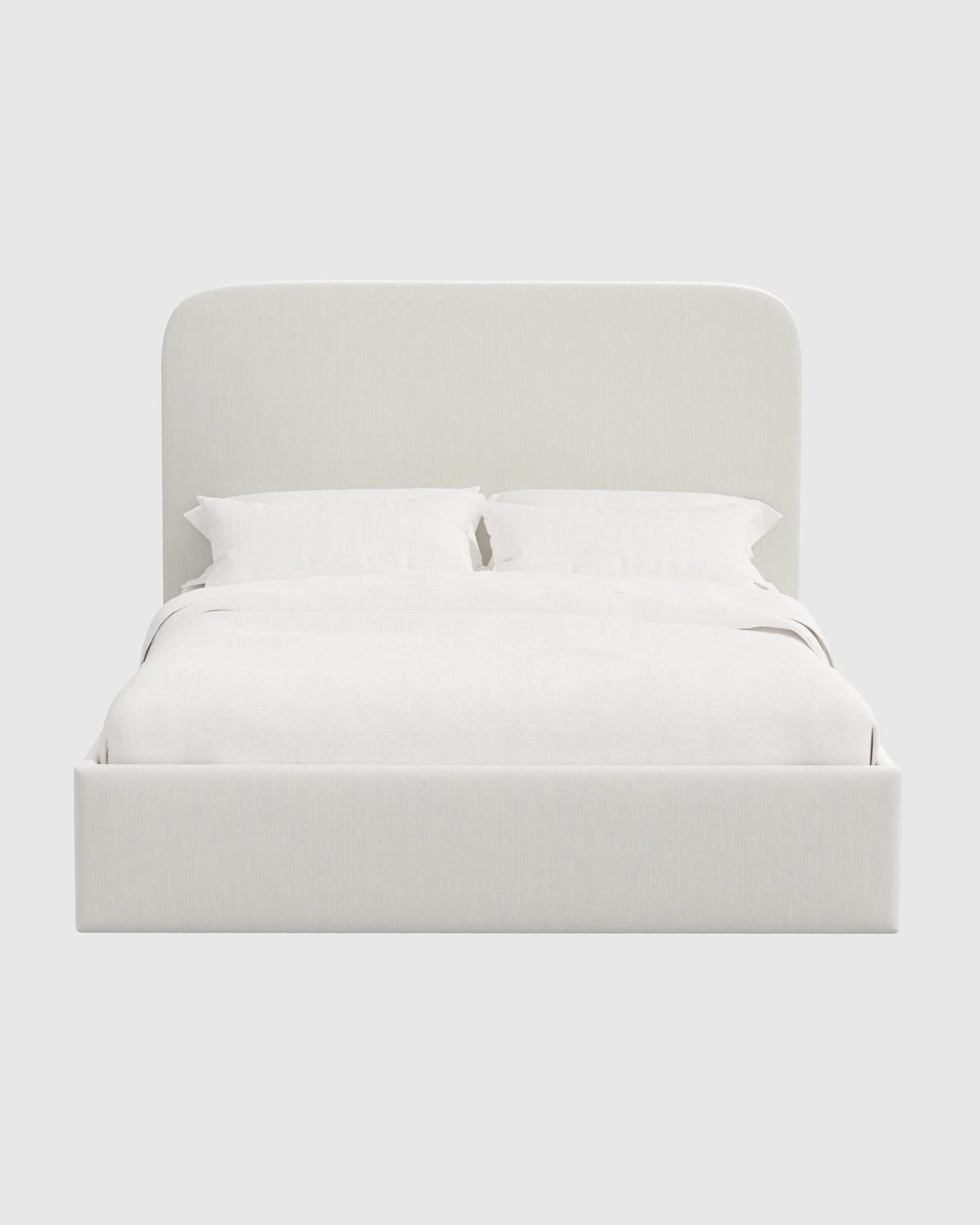 Curved Bed in Performance Velvet - Full / Walnut