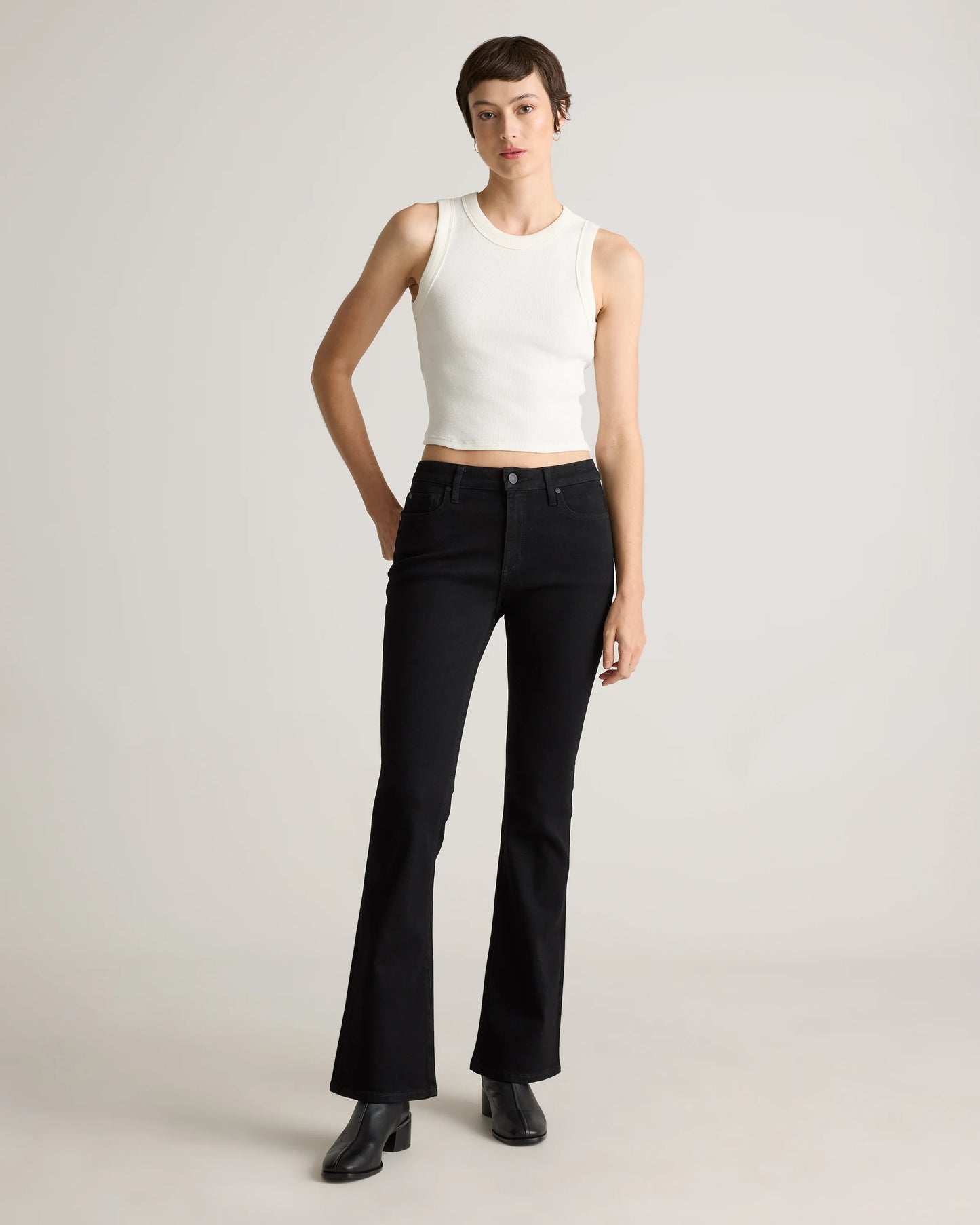 Luna Stretch Flare Jeans - 24 / Black
