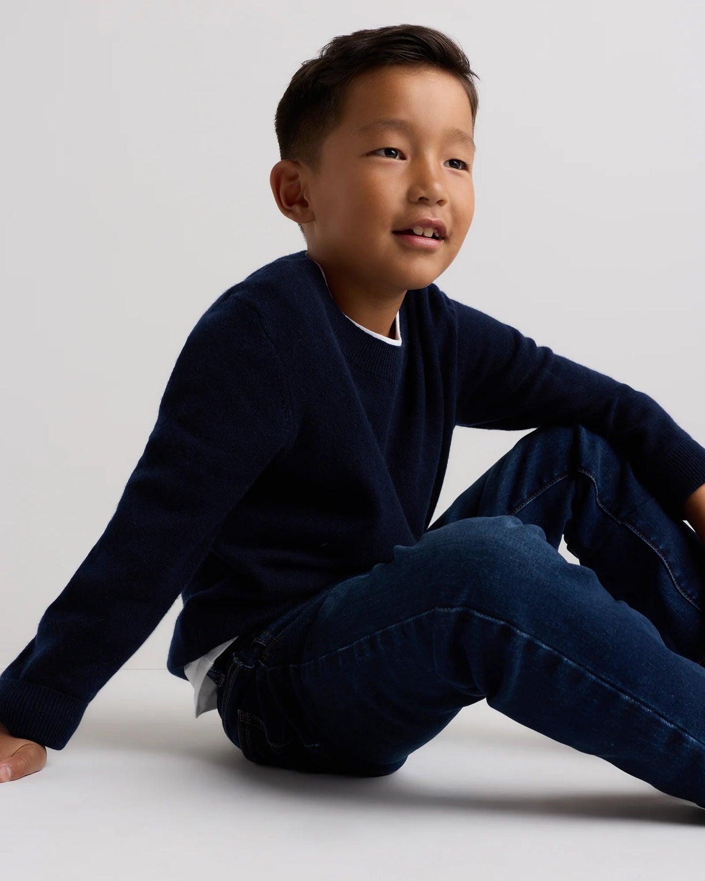 Boys Stretch Straight Jeans - 6 / Dark Wash