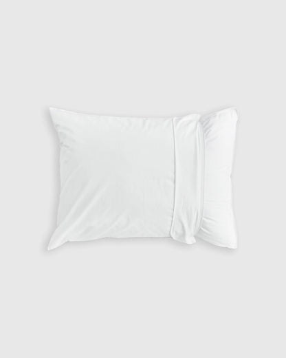 100% Cotton Pillow Protectors (Set of 2) - Standard / White