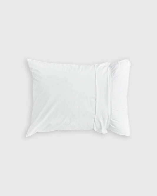 100% Cotton Pillow Protectors (Set of 2) - Standard / White