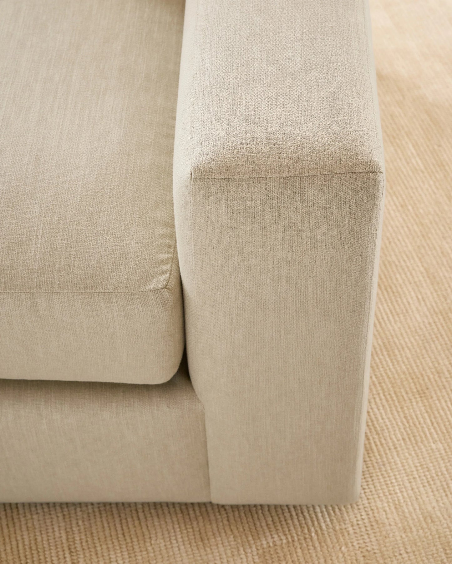 Ashford Deep Seat Sofa in Performance Chenille Linen Blend - 7ft / Snow