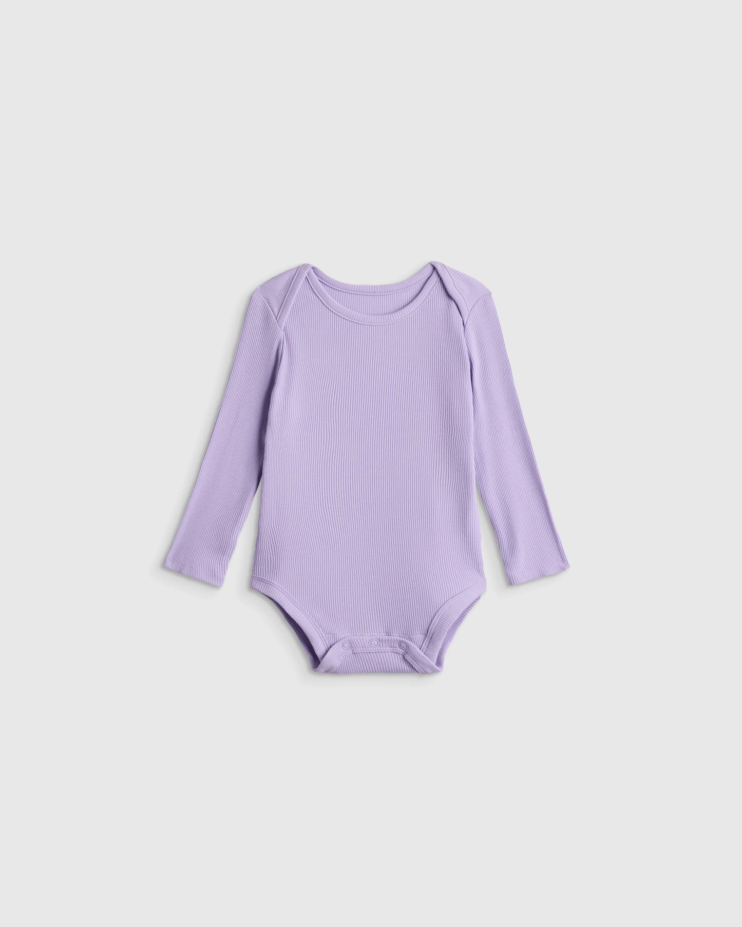 Softest Rib Long Sleeve Bodysuit - 0-3M / Violet Mist