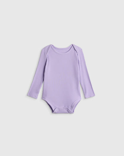 Softest Rib Long Sleeve Bodysuit - 0-3M / Violet Mist