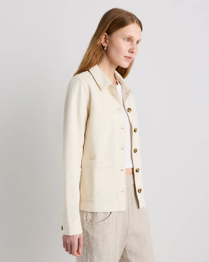 Organic Comfort Stretch Chore Jacket - XS / Vanilla